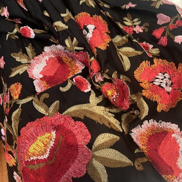 Anthropologie Smocked Cuff Embroidered Dress - Picture 6 of 6